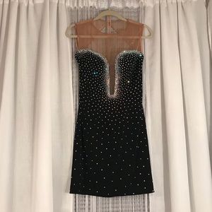 Jovani Cocktail Dress Black Open Back🎆